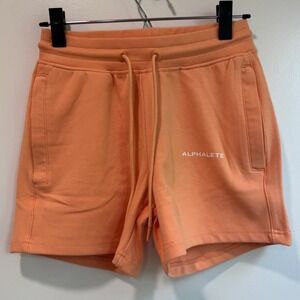 Alphalete Shorts Athletic Training Gym Drawstring‎ Pockets Peach Size S